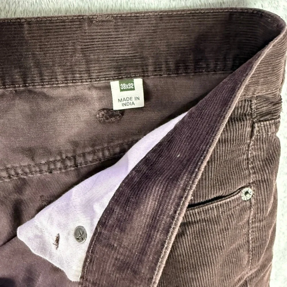 Eddie Bauer Corduroy Pants Brown Straight Fit Mens Size‎ 38x32